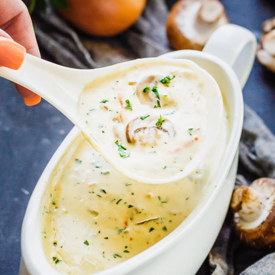 Mushroom Gravy Recipe - Recipe photo by MunchkinTime