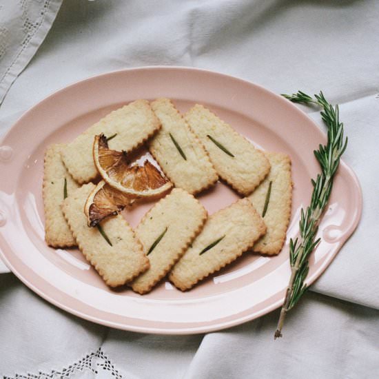 Rosemary Lemon Shortbread - Recipe photo by mrscoldeats
