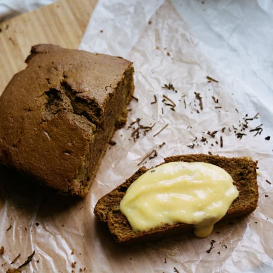 Hojicha Loaf with Lemon Curd - Recipe photo by mrscoldeats