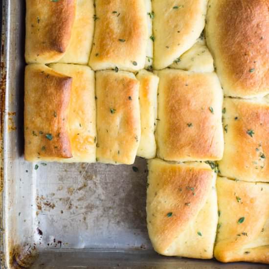 Garlic Herb Parker House Rolls - Recipe photo by garlic and zest