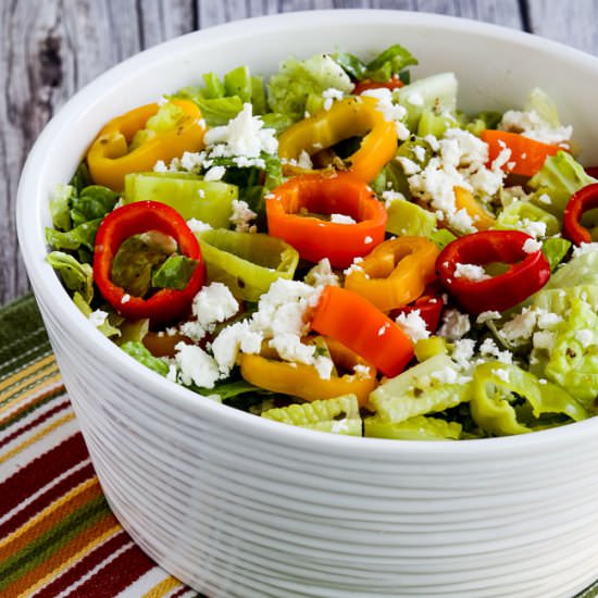 Peperoncini Chopped Salad - Recipe photo by kalynskitchen