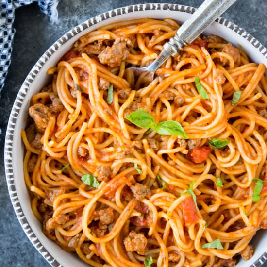 Instant Pot Spaghetti - Recipe photo by healthy instant pot recipes