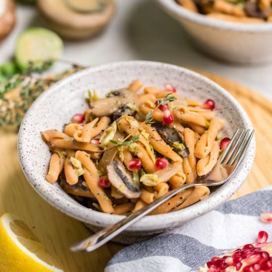 Mushroom & Garlic Fall Pasta - Recipe photo by from my bowl