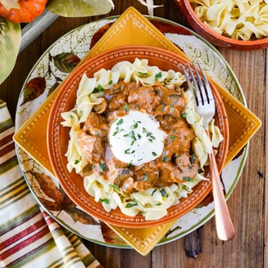 Beef Stroganoff Flambé - Recipe photo by linger