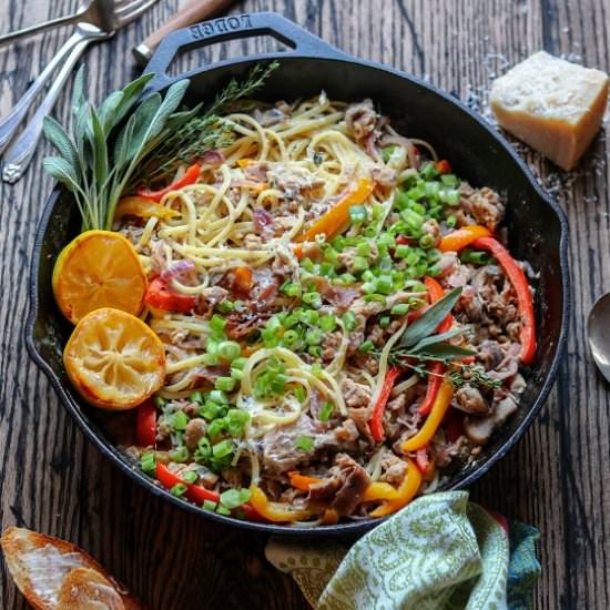Pasta w/ Sausage & Fall Veggies - Recipe photo by Give it Some Thyme