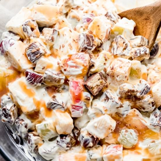 CREAMY CARAMEL APPLE SALAD - Recipe photo by The Food Cafe