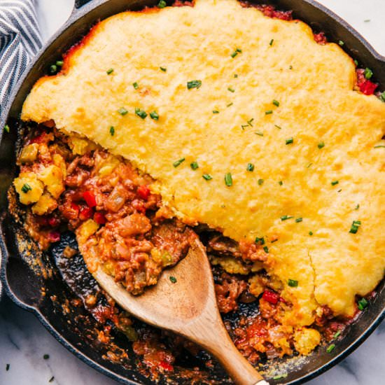 Sloppy Joe Cornbread Casserole - Recipe photo by The Food Cafe