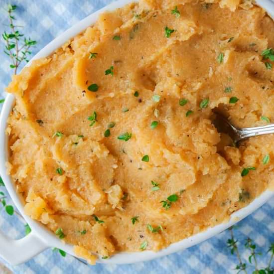 Brown Butter Mashed Turnip - Recipe photo by Girl Heart Food