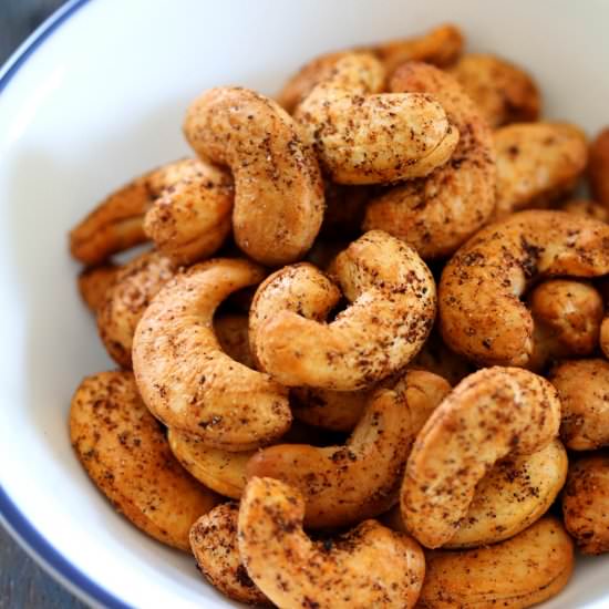 Masala Cashews In Airfryer - Recipe photo by Masalachilli