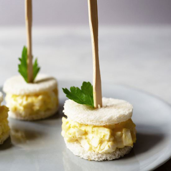 Egg Salad Tea Sandwiches - Recipe photo by ohhowcivilized