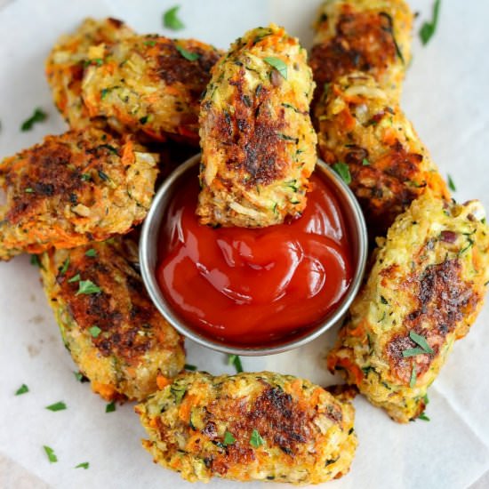 Baked Zucchini Carrot Tots - Recipe photo by karylhenry