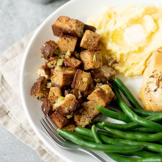 Grain-Free Thanksgiving Stuffing - Recipe photo by wholefully