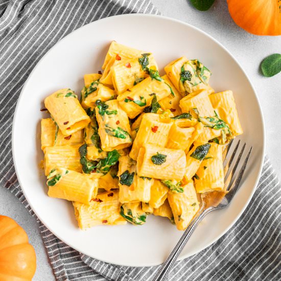 Roasted Tomato & Pumpkin Pasta - Recipe photo by eatlovenamaste