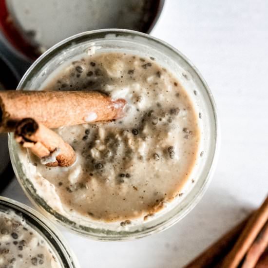 Pumpkin Cheesecake Overnight Oats - Recipe photo by TheSassyRD