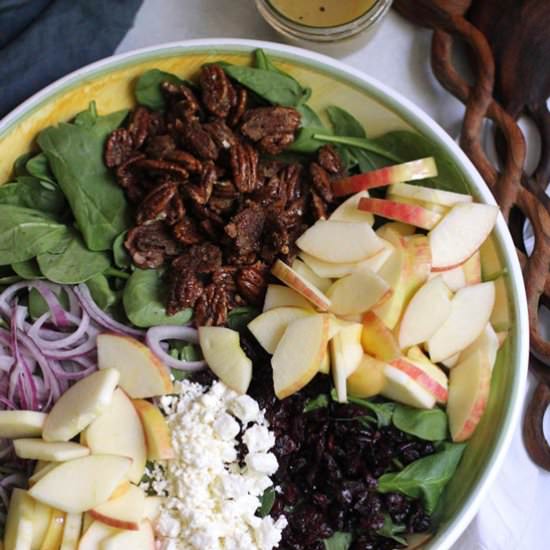 Candied Pecan & Apple Holiday Salad - Recipe photo by suebeehomemaker