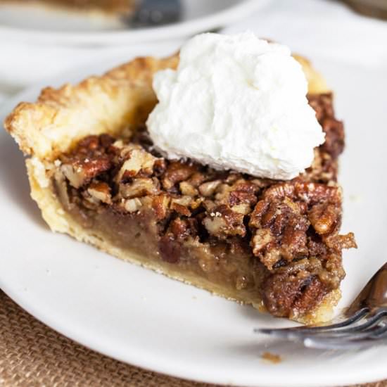 Maple Bourbon Pecan Pie - Recipe photo by therusticfoodie
