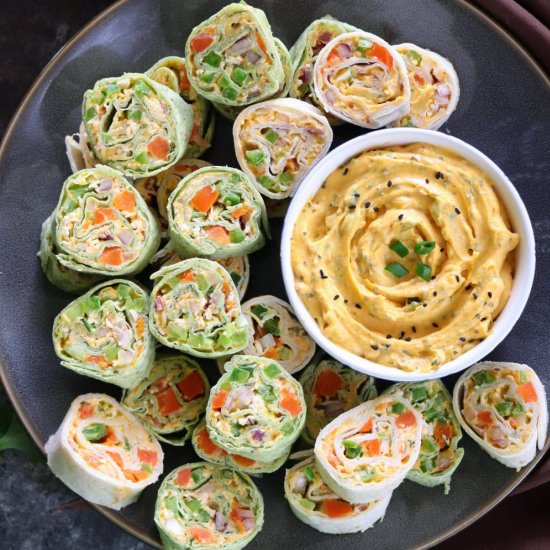 Pumpkin Ranch Tortilla Pinwheels - Recipe photo by ruchiskitchen