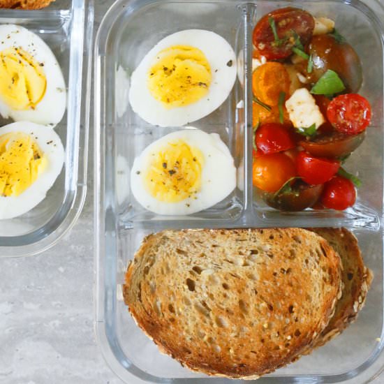 Caprese with Garlic Toast Lunch Box - Recipe photo by kitchenathoskins