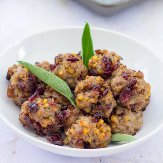 Chestnut & Cranberry Stuffing Balls - Recipe photo by easypeasyfoodie