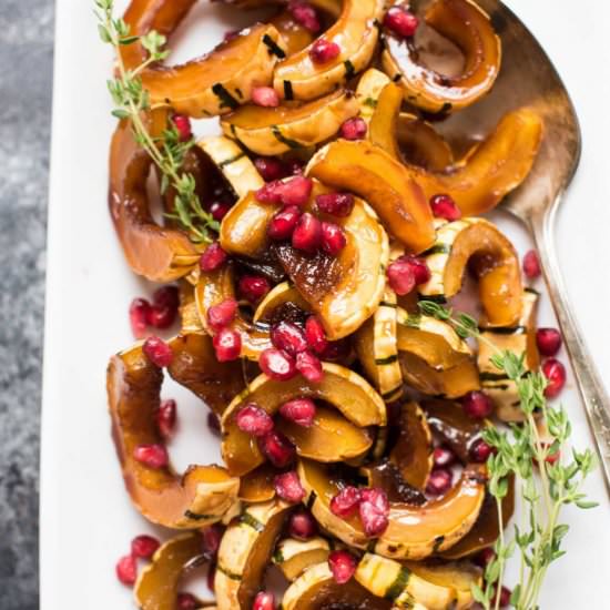 20 Minute Maple Soy Roasted Squash - Recipe photo by hungerthirstplay