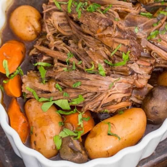 Instant Pot Pot Roast - Recipe photo by peasandpeonies