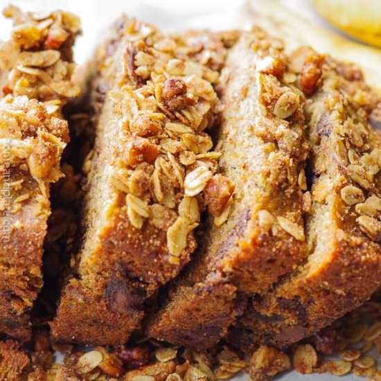 Moist Chocolate Chip Banana Bread - Recipe photo by homeandplate