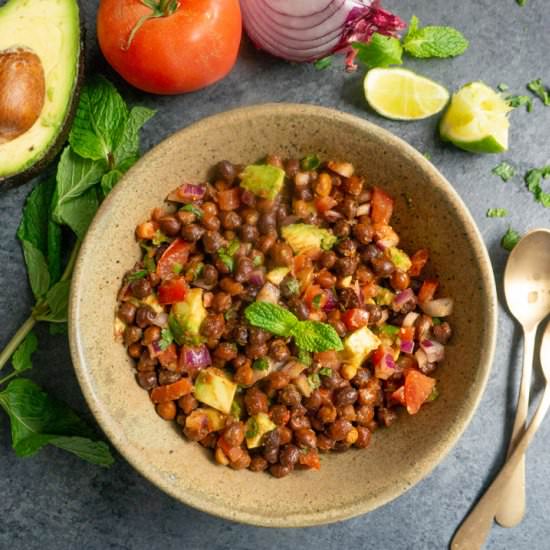 Black Chickpea Salad - Recipe photo by pipingpotcurry