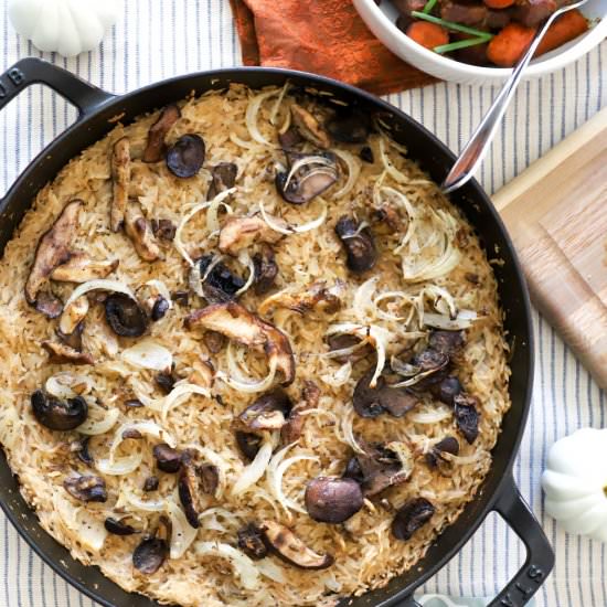 Buttery Baked Mushroom Rice - Recipe photo by FunnyLoveLindsay