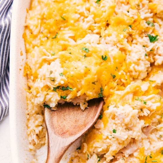 Cheesy Chicken and Rice Casserole - Recipe photo by The Food Cafe