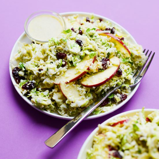 Shaved Brussels Sprout Salad - Recipe photo by liveeatlearn