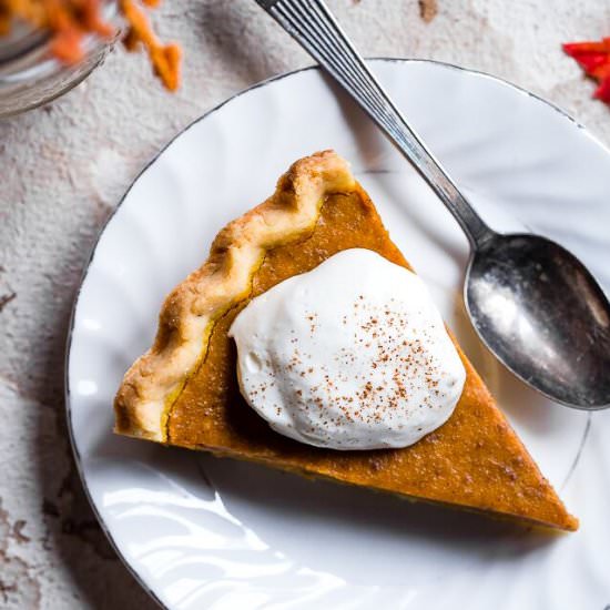 Sugar Free Low Carb Pumpkin Pie - Recipe photo by foodfaithfitness