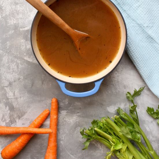 Homemade Vegetable Broth - Recipe photo by champagne-tastes