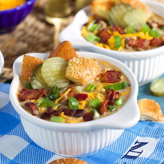 Bacon Cheeseburger Soup - Recipe photo by TheSuburbanSoapbox
