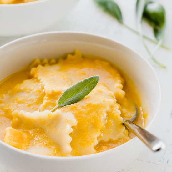 Instant Pot Butternut Squash Ravioli - Recipe photo by BusyCooks