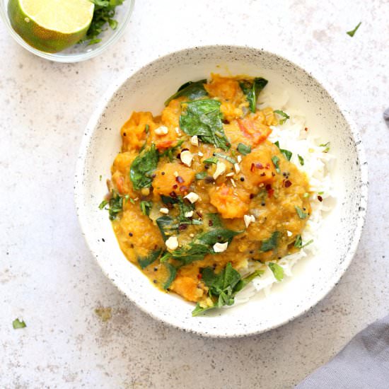 Red Lentil Butternut Squash Curry - Recipe photo by richa