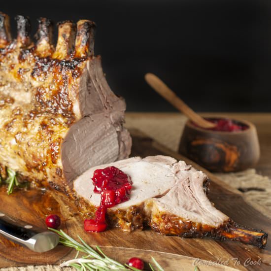 Cranberry Pork Rib Roast - Recipe photo by Compelled To Cook