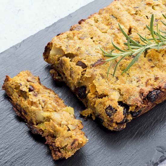 Chestnut cranberry vegan nut roast - Recipe photo by Mandy Sneaky Veg