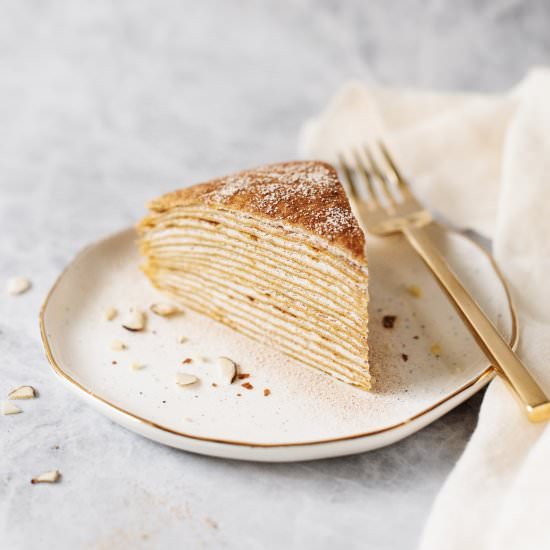Pumpkin Crepe Cake - Recipe photo by teakandthyme