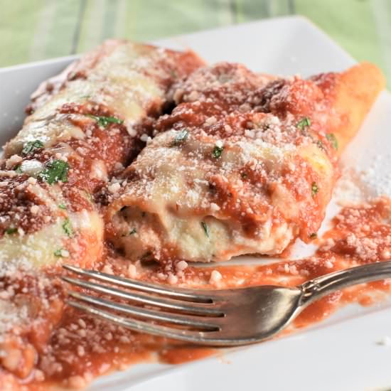 Chickpea Flour Homemade Manicotti - Recipe photo by Watch Learn Eat