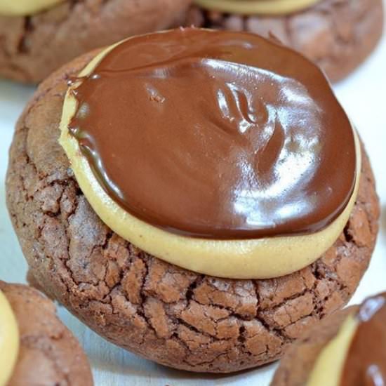 Buckeye Brownie Cookies - Recipe photo by omgchocolatedesserts