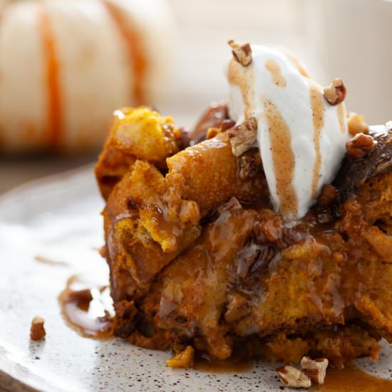 Slow Cooker Pumpkin Bread Pudding - Recipe photo by karalydonRD