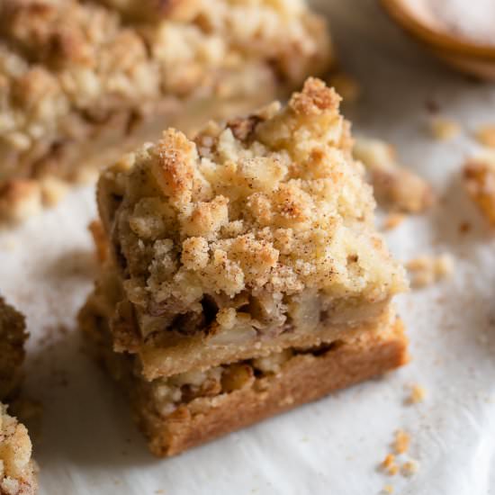 Keto Apple Crumble Bars - Recipe photo by Inspector Gorgeous