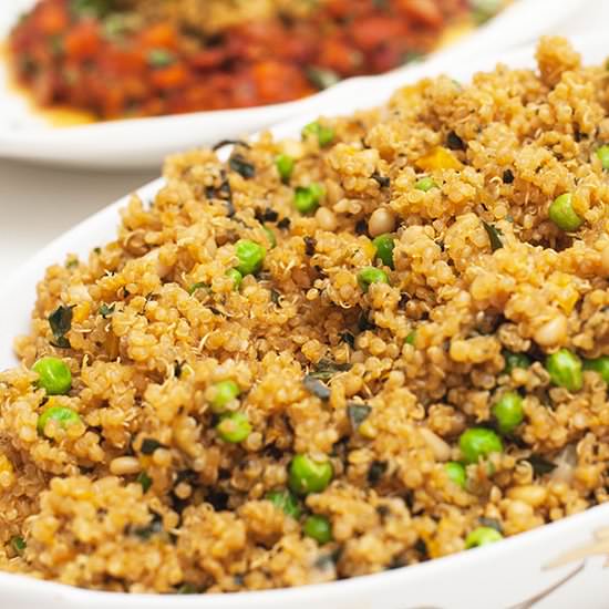 Quinoa Pilaf with Cumin & Peas - Recipe photo by NinaCucina