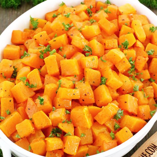 Easy Roasted Butternut Squash - Recipe photo by valyastasteofhome.com
