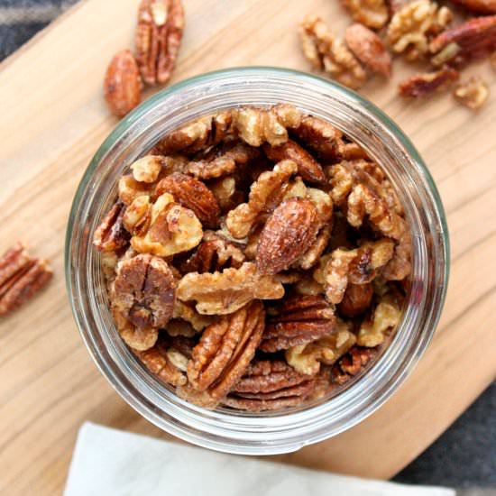 Toasted Maple Mixed Nuts - Recipe photo by Monday Sunday Kitchen
