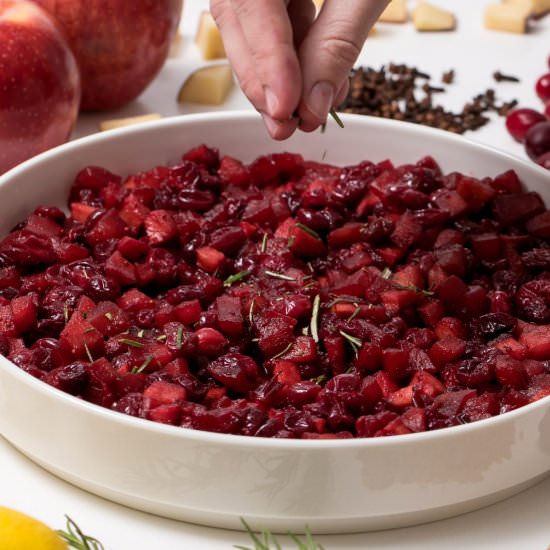 Roasted apple cranberry relish - Recipe photo by thanksgiving