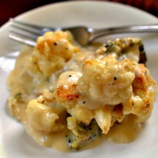 Broccoli and Cauliflower Au Gratin - Recipe photo by Small Town Woman