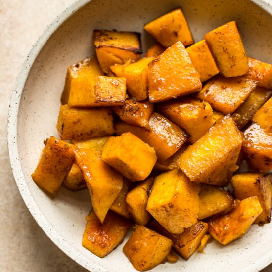 Honey Roasted Butternut Squash - Recipe photo by saltandlavender