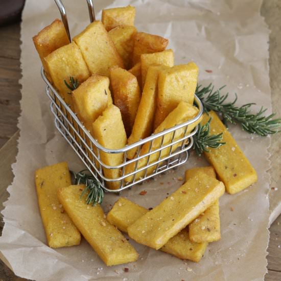 Cheesy Polenta Chip - Recipe photo by karenluvslife