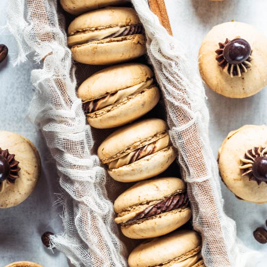 Coffee Macarons - Recipe photo by piesandtacos
